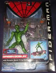 Black And Green Spiderman Action Figure Green Goblin Pumpkin Glider Series 2 Toy Biz 2002 Spider Man Original Movie 1 Goblin Green Goblin Spiderman