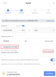 Users will have the option to choose the addresses they want to use for transfers. Using Coin Control Ledger Support