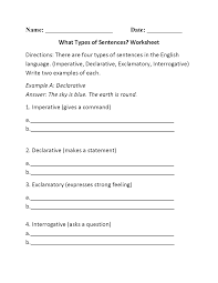 Types Of Sentences Worksheets What Types Of Sentences Worksheet Types Of Sentences Worksheet Types Of Sentences Kinds Of Sentences