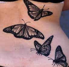 Names Flowers Banners Butterfly Action Realistic Butterfly Tattoo Butterfly Tattoo Black Butterfly Tattoo