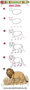 So Zeichnest Du Einen Lowen Einfach Zeichnen Zeichnen Lernen Lowe Zeichnen