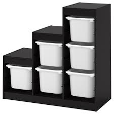 Trofast Black White Storage Combination With Boxes 99x44x94 Cm Ikea Malm Kommode Organisieren Baby In 2020 Kommode Organisieren Ikea Aufbewahrung Malm Kommode