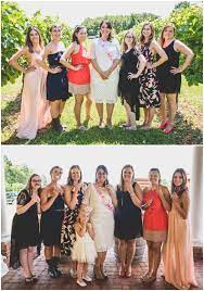 Bride And Her Bridesmaids At A Vineyard Bridal Shower Boho Bridal Shower Bridal Shower Rustic Couples Bridal Shower
