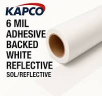 6 mil Adhesive Backed White Reflective Vinyl SOL/REFLECTIVE