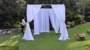 A gorgeous wedding canopy or beautiful wedding arch makes the magical moment even more memorable. Wedding Canopy Georgia Expo Pipe And Drape Creating A Wedding Canopy Using Pipe And Drape Youtube