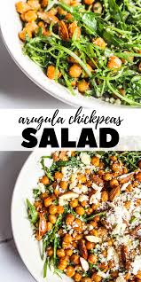 Arugula Chickpea Salad The Twin Cooking Project By Sheenam Muskaan Recipe Arugula Recipes Chickpea Salad Delicious Salads