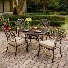 Some dining furniture sets come with umbrellas, attached tables, and benches for versatility. Dining Sets Lowes Outdoor Furniture Novocom Top