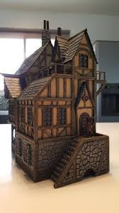 Maison Medievale Construire Build Fantasy M Jardin Miniature Idee In 2020 Minecraft Medieval House Medieval Houses Fantasy House