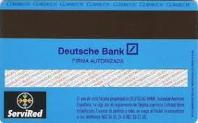 Additionally, it has operations in belgium, italy, spain and india. Bank Card Deutsche Bank Db Line Deutsche Bank Spain Col Es Gm 0019