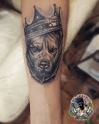 Pit W Crown Pitbull Tattoo Tattoos Dog Tattoos