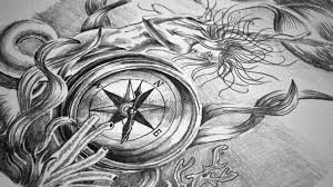A thigh tattoo with a skull portrait. Full Sleeve Tattoo Design Speed Drawing Youtube
