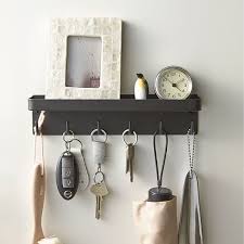 Silver stainless steel kitchen shelf corner. Magnet Key Hook Tray Entryway Organization