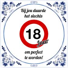 Bol Com Verjaardag Tegeltje Met Spreuk 18 Jaar Bij Jou Duurde Het Slechts 18 Jaar Om