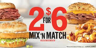 Arby S Drive Thru Deal 2 For 6 Mix N Match In 2020 Roast Beef Gyro Greek Gyros Beef Gyro