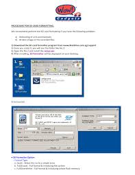 It is an easy tool that can be downloaded for free and used by anyone without any glitches. Procedure For Sd Card Formatting We Recommend Manualzz