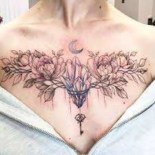 101 Best Chest Tattoos For Women 2020 Guide Chest Tattoos For Women Tattoos For Women Flowers Chest Tattoo Designs Female