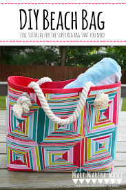 With a navy theme, you are as close to a perfect beach bag as you can. Diy Beach Bag Big Perfect For The Beach Or Pool Mary Martha Mama