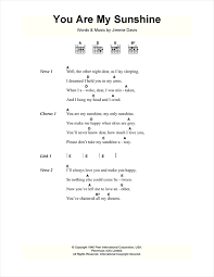 You saved my life man i'm actually going to sing this tomorrow for a choir thing, so because of your. You Are My Sunshine Guitar Chords Lyrics Print Sheet Music Now
