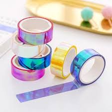 Rainbow Laser Washi Tape 6 Pack Articulos Escolares Decorar Utiles Escolares Washi Tape Ideas