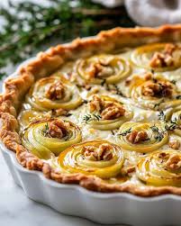 Rustic goat cheese & walnut tart recipe