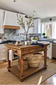 53 Lovely And Cute Small Kitchen Island Design Ideas Part 23 In 2020 Kitchen Remodel Small Modern Farmhouse Kitchens Rustic Kitchen