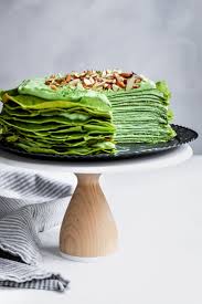 Gluten Free Matcha Crepe Cake With Whipped White Chocolate Ganache Recipe Crepe Cake Recipes Crepe Cake Recipe
