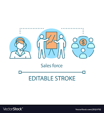 Sales Force Concept Icon Royalty Free Vector Image