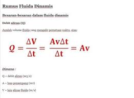 Hasil gambar untuk rumus dari asas kontinuitas