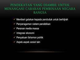 Hasilnya, kini kita boleh berkomunikasi tanpa mengira kaum tanpa ada perasaan syak wasangka. Ppt Pengajian Malaysia Mpw 1123 Tajuk Cabaran Pembinaan Negara Bangsa Powerpoint Presentation Id 3047621