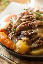 Slow cooking at low heat is what melts the tough connective tissue between the muscle this is my mother's tried and true recipe for pot roast and she only adds a half cup of liquid to the pot! 10 Best Slow Cooker Pot Roast Recipes How To Make Easy Pot Roast In A Crock Pot