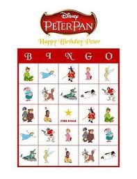Details About Disney Peter Pan Birthday Party Game Activity Personalized Bingo Cards Peter Pan Disney Peter Pan Party Peter Pan