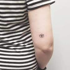 Small Eye Tattoo Inked Above The Right Elbow By Ink By Shae Small Eye Tattoo Eye Tattoo Above Elbow Tattoo