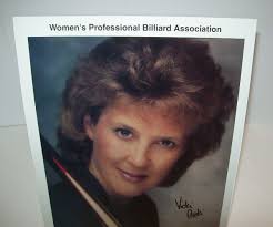 Vicki Paski Women's Professional Billiard Signed Autograph Photo Pool  Vintage