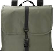 Rucksack mit Klappe | rPET | 29x10x40 cm | Mit 2 Flaschentaschen