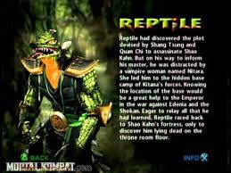 Why Is Reptile Mortal Kombat Depicted As Human In The First Mk Games He Has Human Features But In Later Games They Gave Him His Lizard Like Look Quora