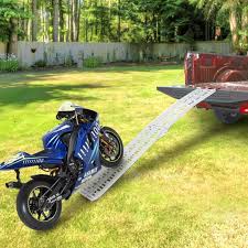 Discount ramps offers high quality motorcycle loading ramps at affordable prices. Ubesgoo 1pcs 7 5 Feet Aluminum Truck Ramps Atv Ramps Motorcycle Ramp Loading Ramps For Lawn Mower Pickup Trucks Snow Blower 750lb Capacity Walmart Com Walmart Com