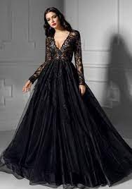 Design Of The Black Wedding Dress Is Very Charming 08 Black Wedding Gowns Black Wedding Dresses Wedding Dresses Lace