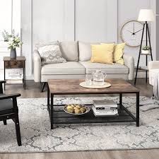 Rated 5 out of 5 stars. Rustic Coffee Tables With Storage Shelf Living Room Tables Industrial Metal Tv Shelf Heavy Duty Modern Vintage Sofa Side Tables Cocktail Space Saving Organizer With Solid Wood Tabletop Q14297 Walmart Com