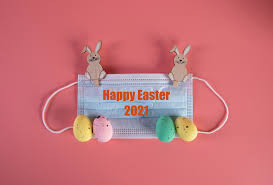 Wishing you an easter new with fresh joys & fresh guarantees and blessed. Protective Face Mask With Easter Decorations And Happy Easter 2021 Text Creative Commons Bilder