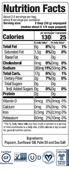 Sea Salt Microwave Popcorn Skinnypop Popcorn