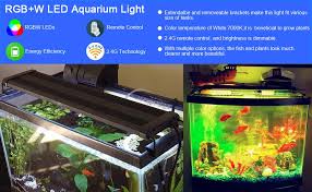 Multiple colors and multiple lighting modes.this light is also beneficial to grow plants. Coodia Aquarium Hood Lighting Color Changing Remote Controlled Dimmable Rgbw Led Light For Aquarium Fish Tank Extendable For Fresh And Salt Water
