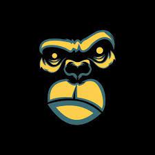Gorilla Face Design Free Logo Design Template Line Scared Colors Png And Vector With Transparent Background For Free Download Monkey Art Logo Design Free Templates Gorillas Art