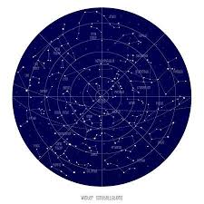 Vintage Inspired Astronomy Chart Poster Constellations