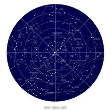 vintage inspired astronomy chart poster constellations