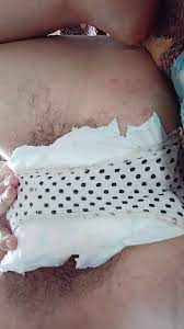 Huge pad in white panties. | xHamster
