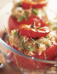 Tomates Farcies Au Risotto De Parmesan Pour 6 Personnes Recettes Elle A Table Recette Recette Tomates Farcies Tomates Recette Tomate