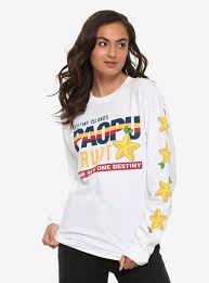 Disney Kingdom Hearts Paopu Fruit Long Sleeve T Shirt Boxlunch Exclusive Disney Kingdom Hearts Disney Kingdom White Long Sleeve Tee