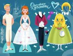 How to make adorable paper doll activities with these free printable pages. Free Printable Paper Dolls Coloring Pages And More