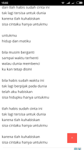 chorus c d telah habis sudah cinta ini g d e tak lagi tersisa untuk dunia am karena telah ku habiskan d g c g c sisa cintaku hanya untukmu. Lirik Puisi Surat Cinta Untuk Starla Brainly Co Id