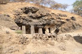 Pillars At The Elephanta Caves Ruins In ...